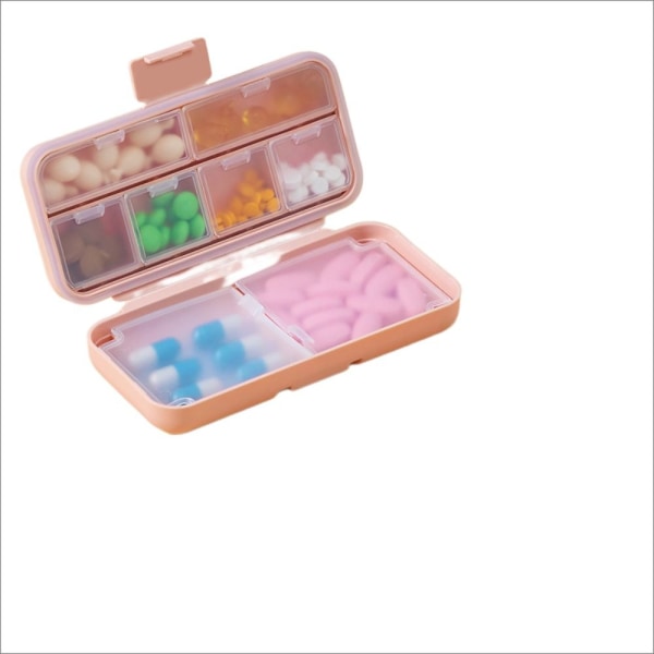 Medicinæske Travel Pill Organizer PINK 8 CELLER 8 CELLER Pink 8 cells-8 cells