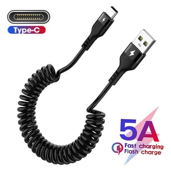 Spring Datakabel Mobiltelefon Ladekabel SORT 1MMICRO USB Black 1mMicro USB-Micro USB