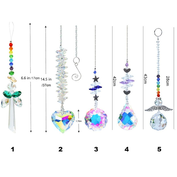Crystal Sun Catcher Angel Heart 4 4 4