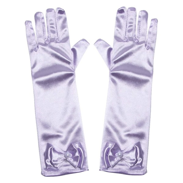 Børn Lange Handsker Fuldfinger Luffer LYS LILLA light purple