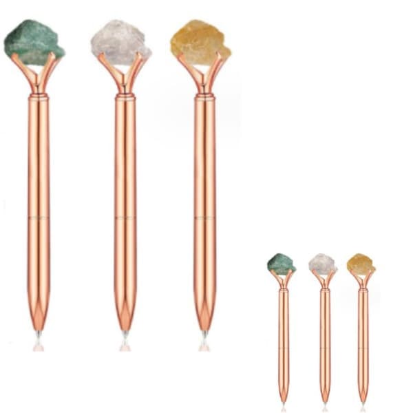 3 stk Kulepenner Skriveutstyr Diamantpenner multicolor M2-2