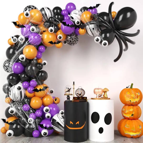 Halloween Ballong Garland Kit Arch Halloween Ballonger Set SET 3 Set 3