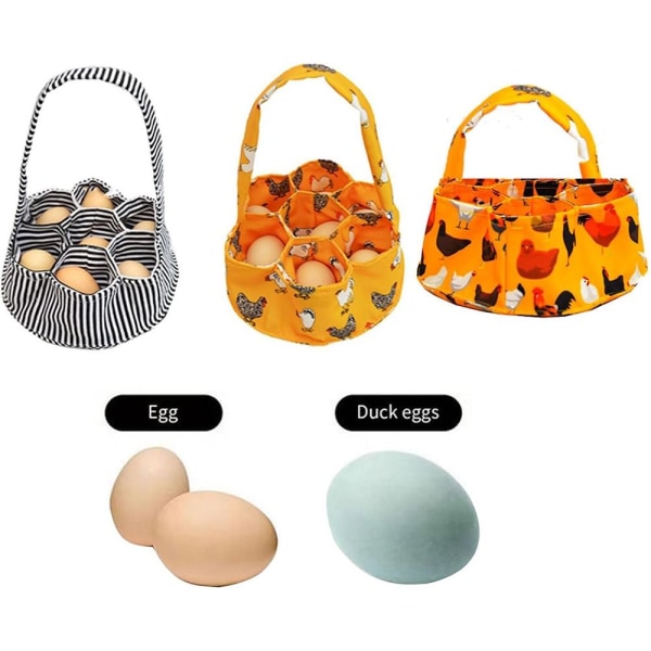 Eggoppsamlingspose Eggsamlingskurv 3 3 3