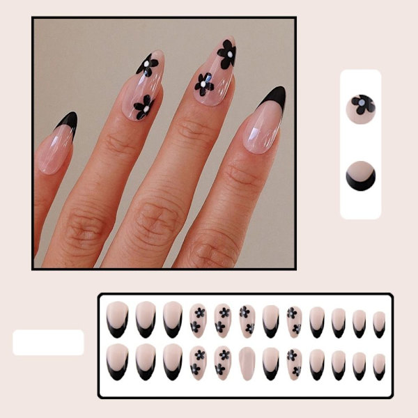 False Nails Long Almond 4 4 4