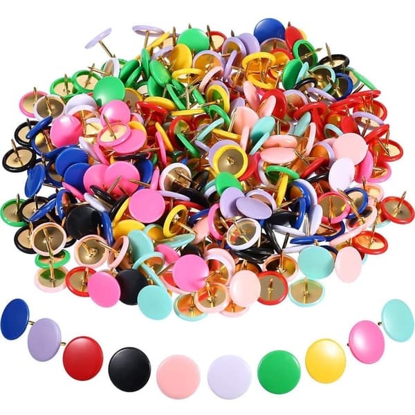 300 stykker Stålspidser Push Pins Plast