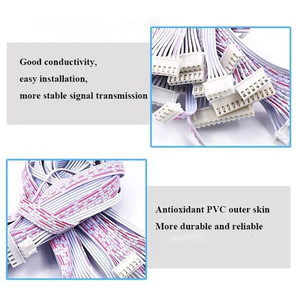 5 Stk Dobbelthovedet Kabelstik Kabel 10CM9P 9P 10cm9P