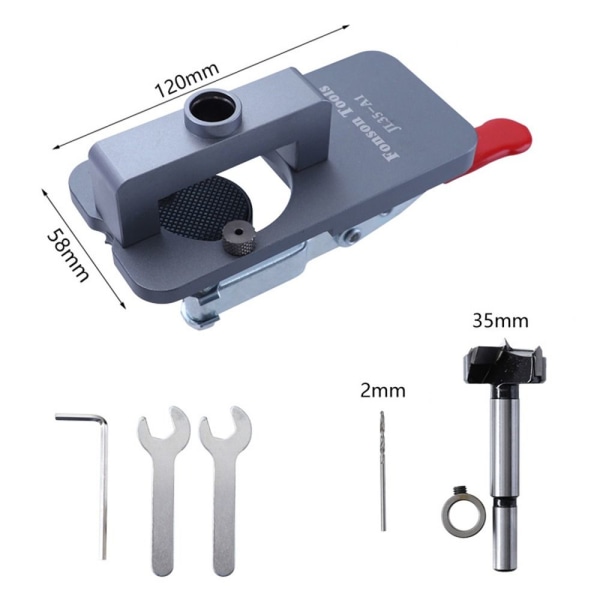 Hulboring Guide Locator Hængsel Boring Jig Hulåbner 82b3 | Fyndiq