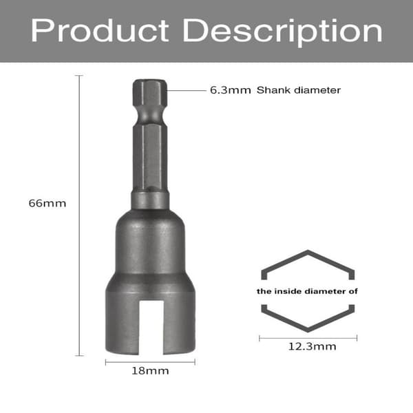2 stk Butterfly Bolt Socket Nøkkel Sekskant Socket Socket Adapter 2Pcs