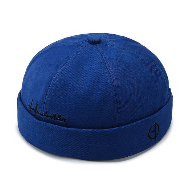 Bomull Docker Cap Lue Luer KONGEBLÅ ROYAL BLUE