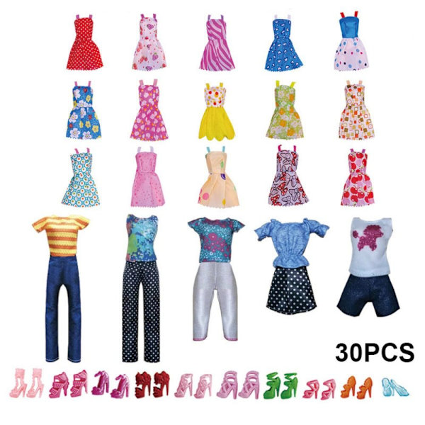 20/30/32PCS Random Doll Accessoarer Kläder Skor 30PCS 30PCS 30PCS