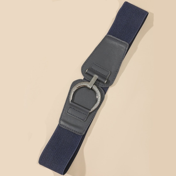 Bredt bælte retro spænde bælte BLÅ Blue
