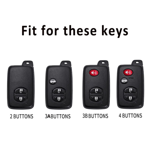 Bilnøkkeletui Nøkkeletuiet deksel SVART 2 KNAPP 2 KNAPP Black 2 Button-2 Button