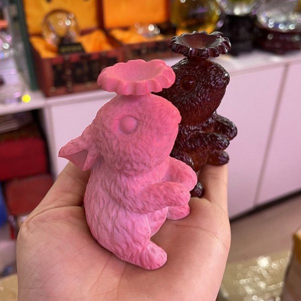 Kanin näyttötelineen pidike Kristallipallojalusta PUUNKI Pink