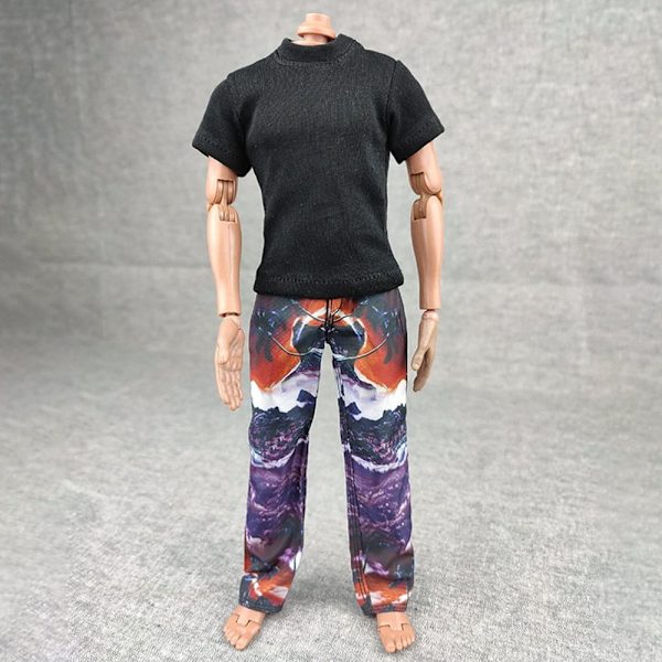 1/6 Miniatyyrivaatteet Soldier Casual T-paita TUMMAN PUNAINEN Dark Red
