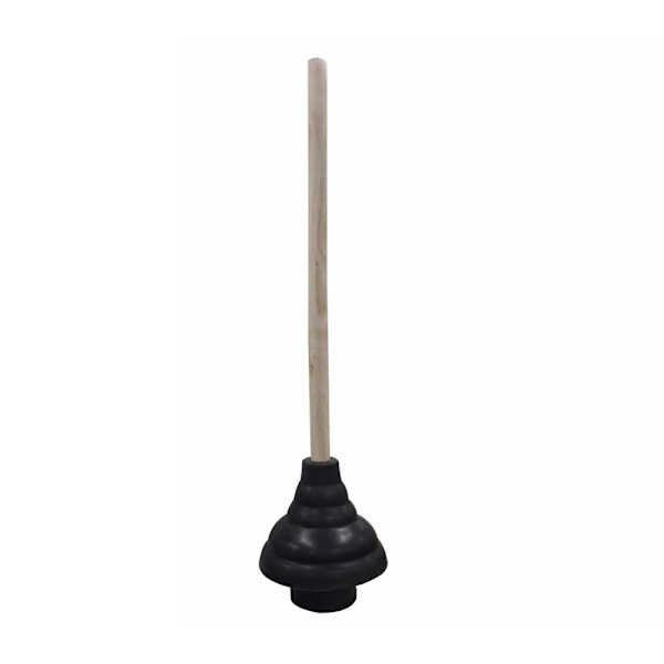 Gummi Toilet Stempel Stort Afløbsstempel SORT Black