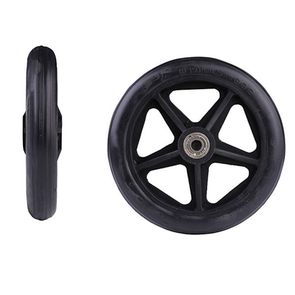 Shoppin Cart Pyörät Solid Tire Wheel MUSTA 7TUUMA Black 7inch