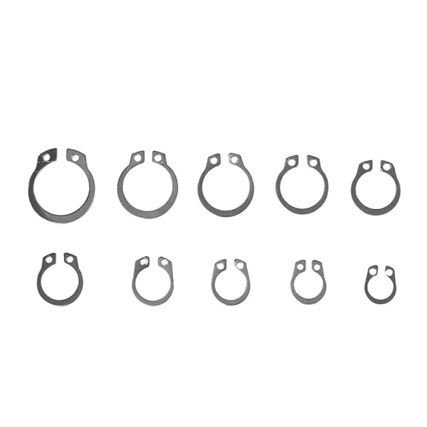 100 STK Låsring Sæt E-type Cir Clip Lås Snap Ring 100pcs