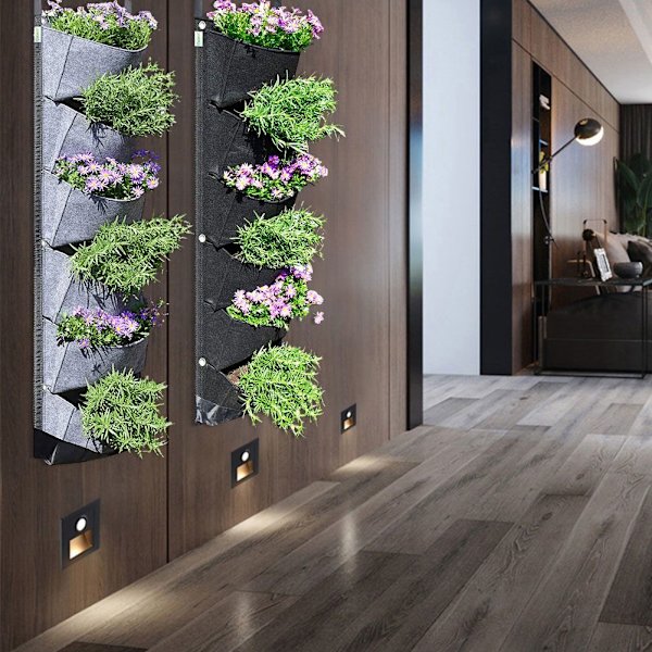 6-ficksplanteringsväska Blomkrukor GRÅ Gray