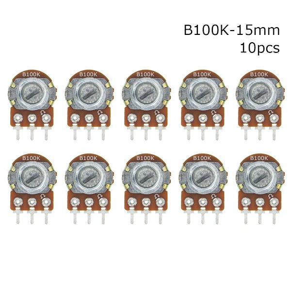 10 kpl lineaarinen potentiometri WH148N WH148 10 kpl B100K-15MM 10 kpl 10pcs B100K-15mm