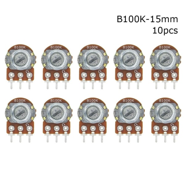 10 stk lineært potentiometer WH148N WH148 10 STK B100K-15MM 10 STK 10pcs B100K-15mm