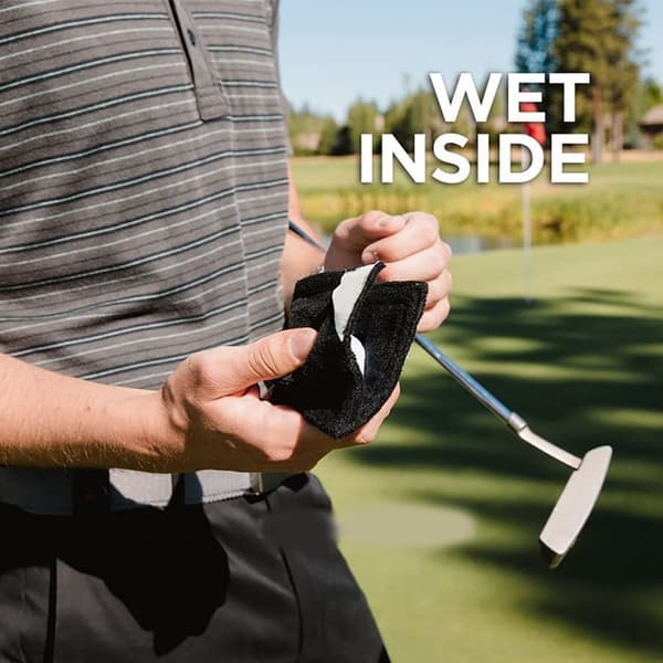 Golfpallopyyhe Golfpyyhetasku MUSTA black