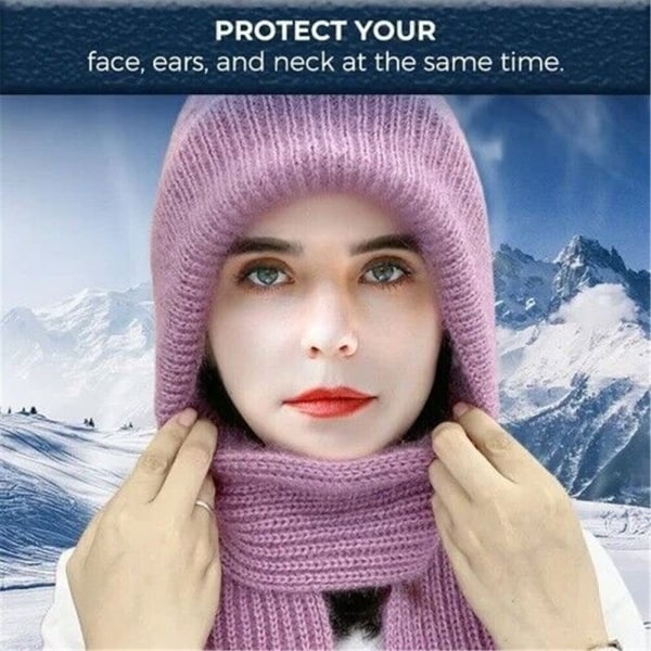 Integroitu cap Beanie Hat huivi WINE RED Wine red