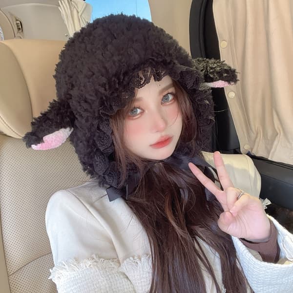 Fluffy Hats Kostyme Luer HVIT White