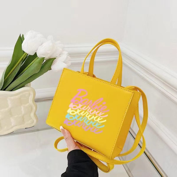 Barbie Graffiti Tote Bag Barbie Håndveske GUL yellow