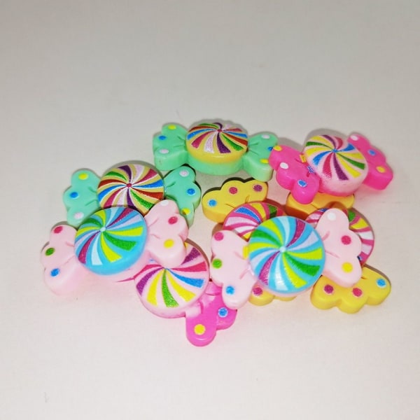 50 kpl Resin Mini Candy Lollipop -sarja VÄRI colorful