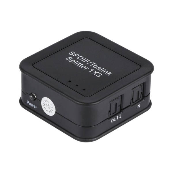 Digital optisk lydsplitter SPDIF Toslink optisk fiberutgang