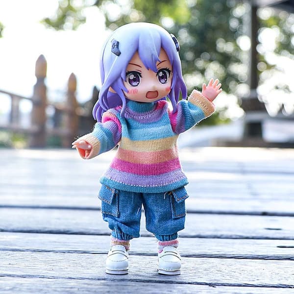 Mini stickad tröja docktröja 1 1 1
