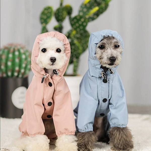 Hunde regnfrakke regnjakke BLÅ XS Blue XS