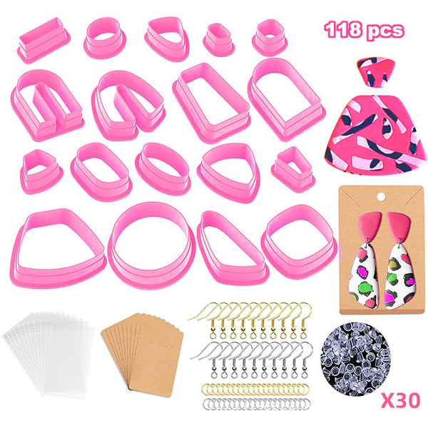 118st Polymer Clay Cutters Örhängen Cutters LILA purple