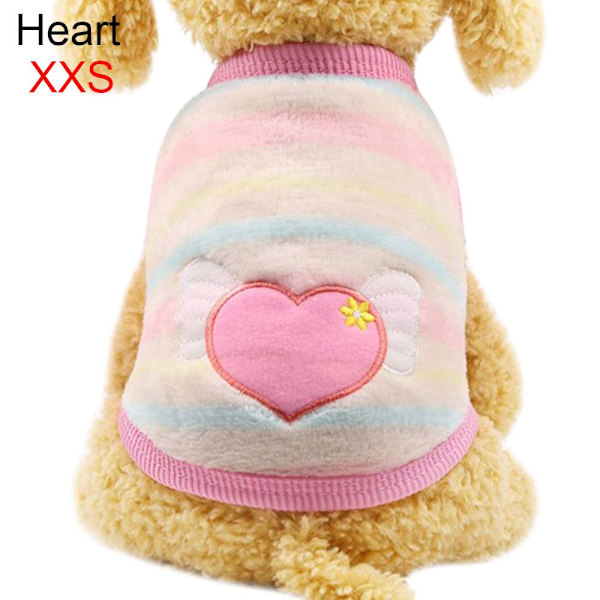 Lemmikkieläinten vaatteet Puppy Vest Koiran haalari XXS HEART XXS