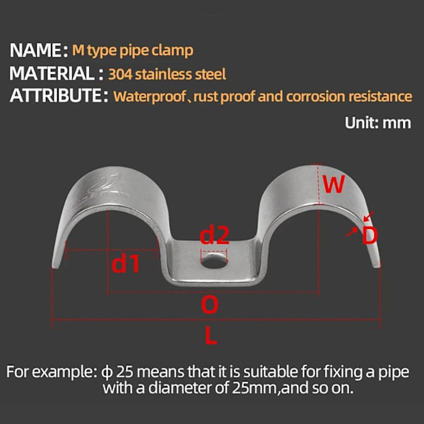 1kpl putkenkiristin Horseback Pipe M28 M28 M28