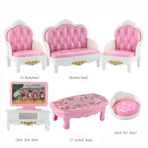 Nukkekodin kalusteet Kylpyhuone Olohuone Makuuhuone OLOHUONE livingroom