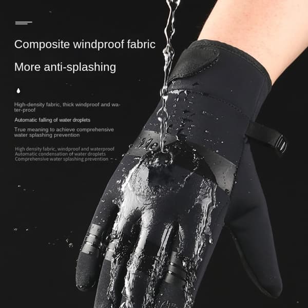 Varme termiske handsker Ridehandsker SORT M black M