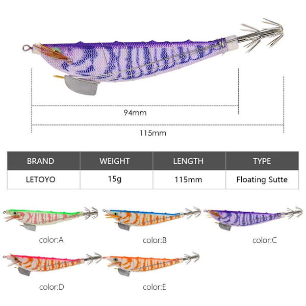 väv bläckfiskkrok Octopus Bait C C C
