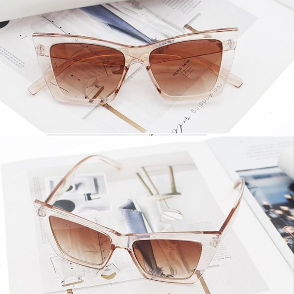 Cat Eye Solbriller Firkantede Solbriller SORT LEOPARD SORT Black Leopard
