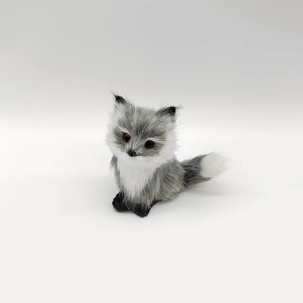 Simulering Furry Fox Model Fox Figuriner GRÅ A A Gray A-A