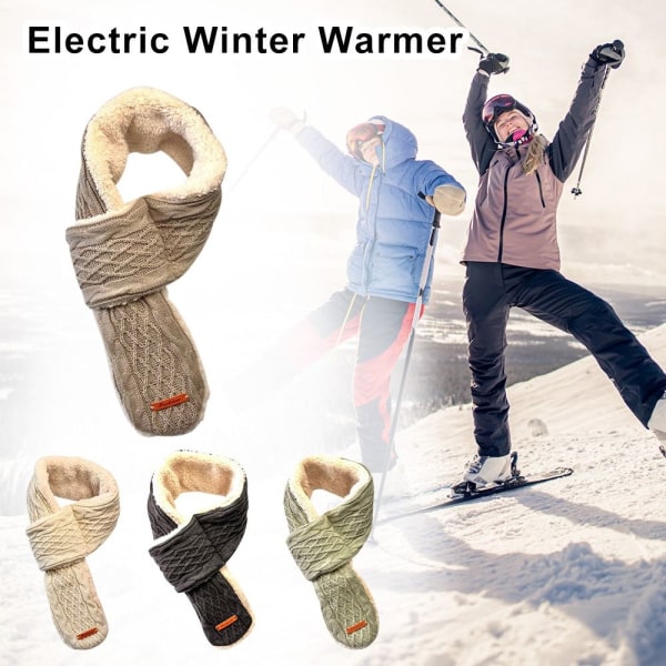 Eluppvärmd Scarf Warmer Sjal MÖRKGRÅ dark grey