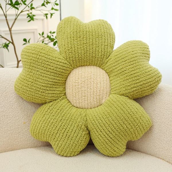 Pink Daisy Pillow Throw Tyyny VIHREÄ Green