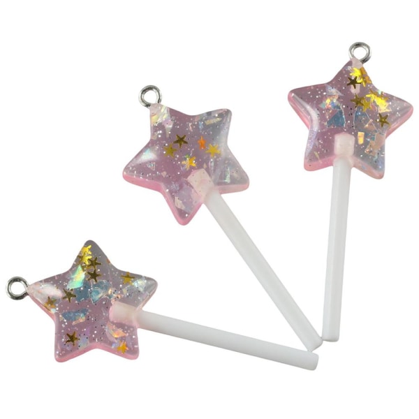 20 kpl jäljitelmä Lollipop Resin Charms Star Lollipop Resin