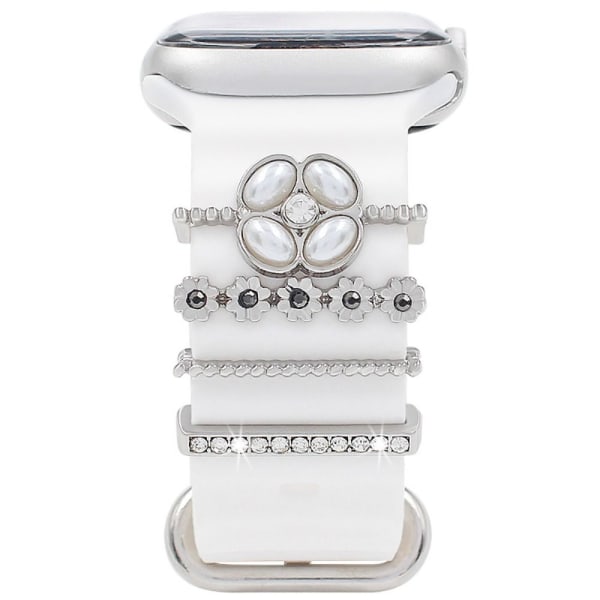 Watch Band Ornament Dekorativ Ring SILVER Silver