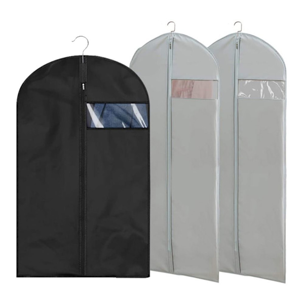 Kläddammpåse Hängande förvaringspåse SVART 60X120CM Black 60x120cm