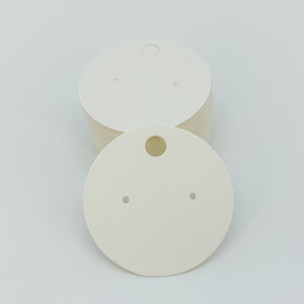 200ST Örhänge Display Cards Öronnappshållare VIT 4X4CM white 4x4cm