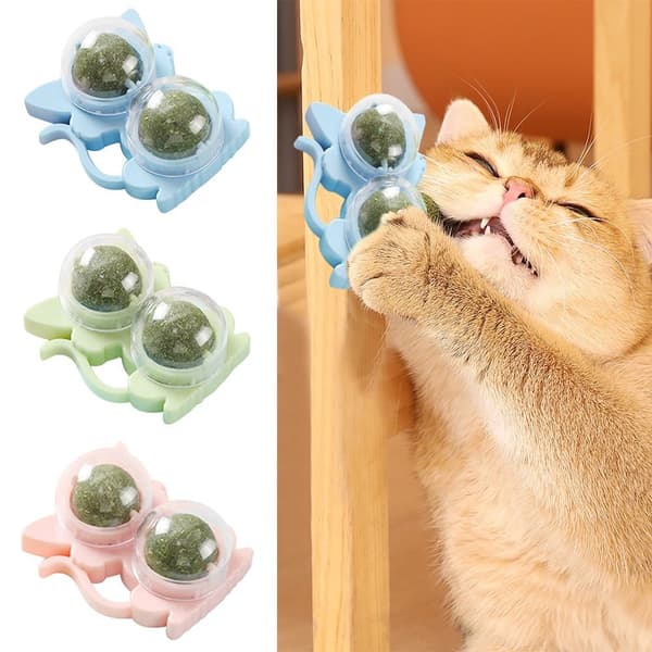 Cat Mint Cat Catching Ball GRØN green
