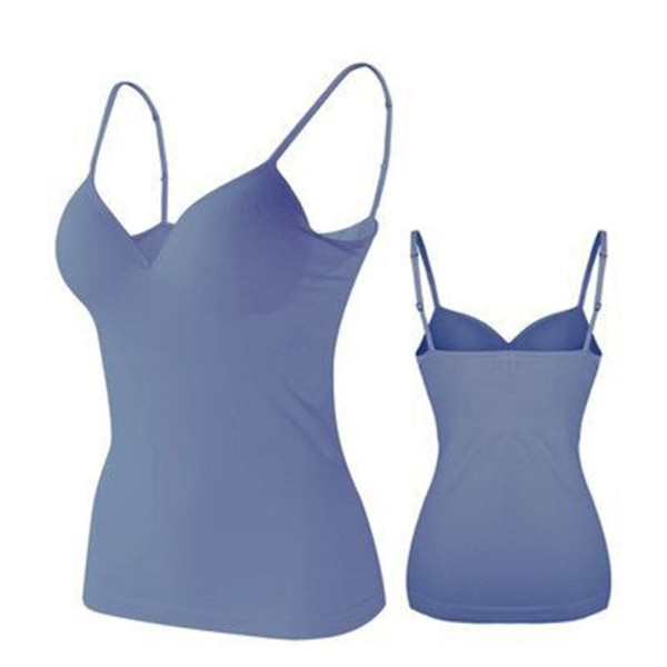 Spaghetti Strap Väst Basic Väst BLÅ L blue L