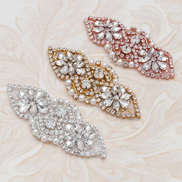 Krystalldekor Rhinestone Applique SØLV silver