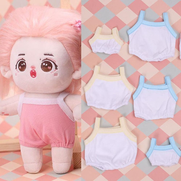 Doll Camisoles Nukkevaatteet VALKOINEN&PINK White&Pink